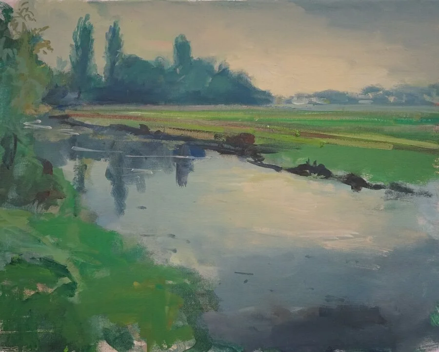 Sloot, 40x50, olieverf op doek, 1950,-