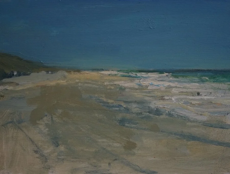 Strand 30x40 olieverf op paneel, 1250,-
