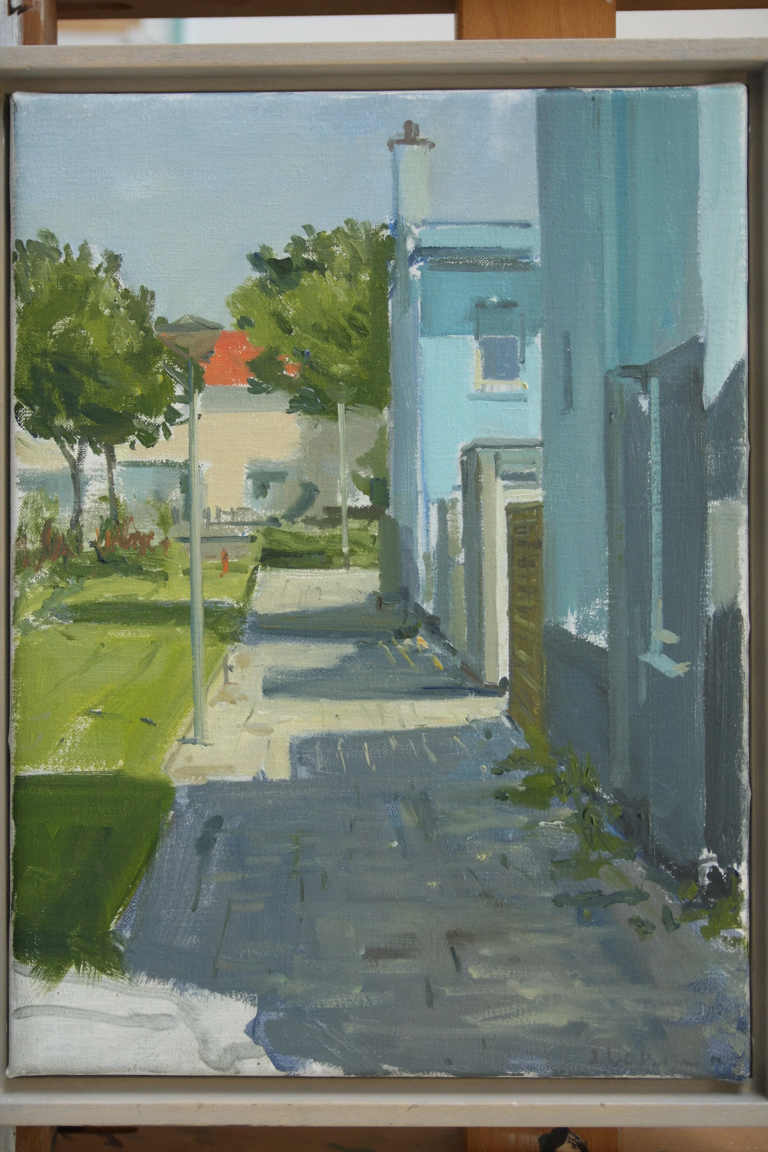 Het blauwe huis, 30x40, verkocht
