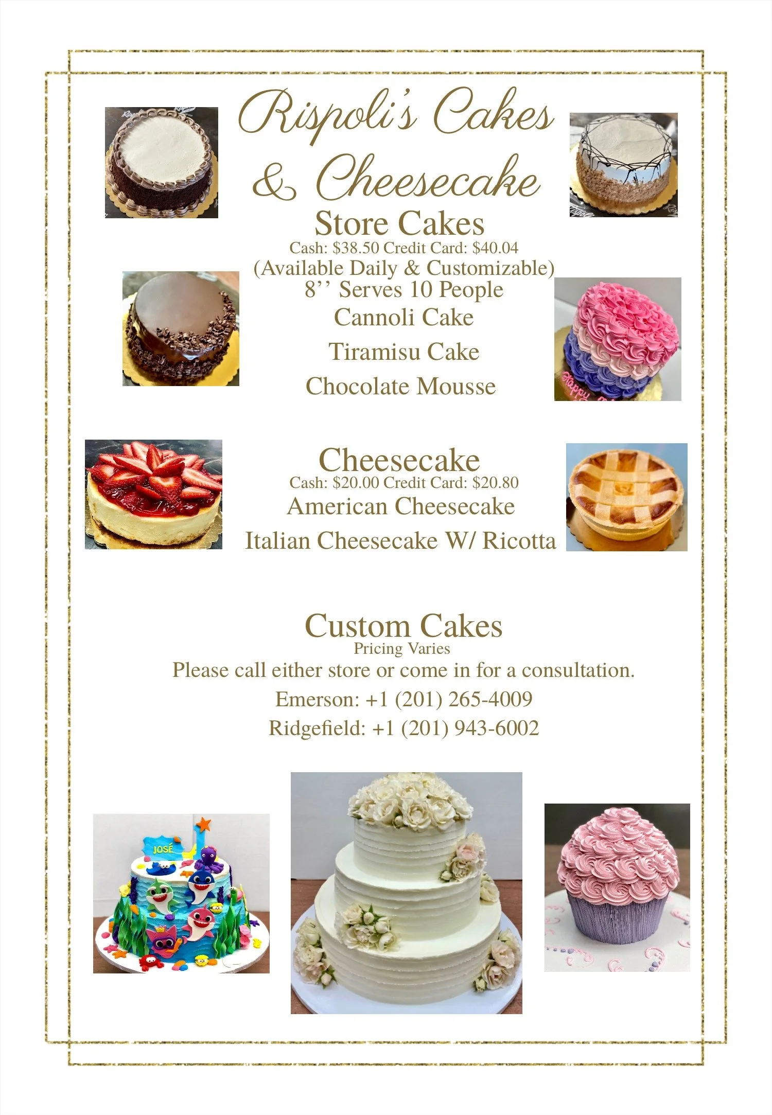 Menu — Rispoli Pastry Shop