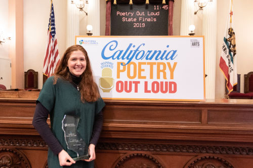 Lily Bogas of Marin County Named California's 2019 Poetry Out Loud State Champion