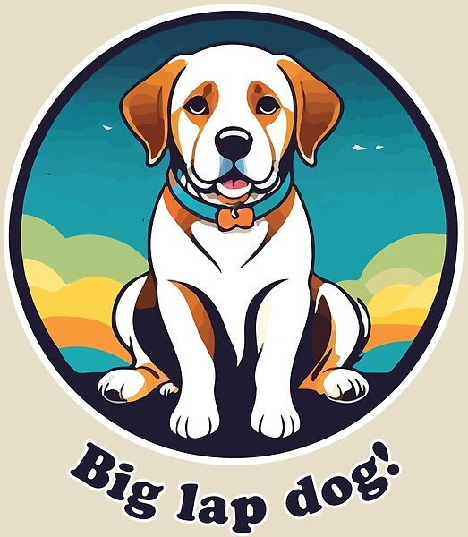 Big lap dog!
Do you know a big dog who still thinks they're a lap dog? Celebrate your super sized puppy with this happy, smiling design!
https://www.redbubble.com/shop/ap/169772714