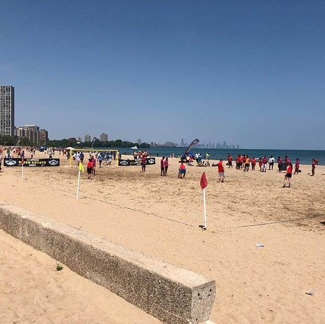 Another fun weekend on the beach! #muskegon and #chicago locations having a great time. Good luck to everyone today! ☀️⚽️🥇🏝🏖