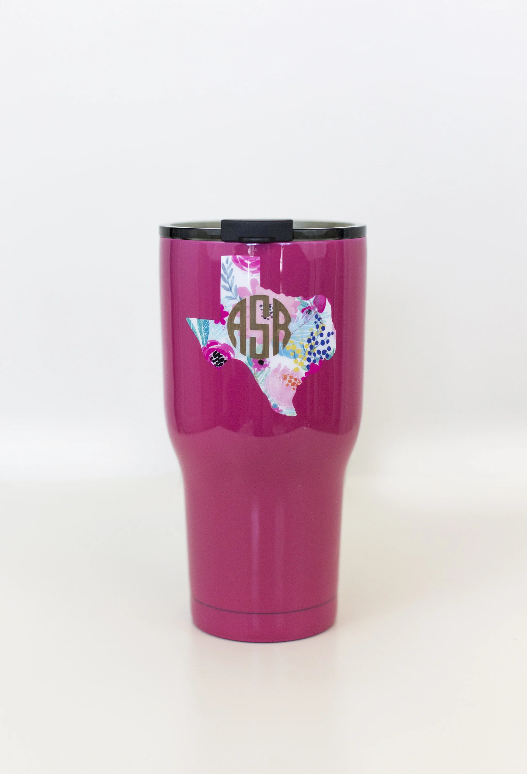 Texas Floral Monogrammed Tumbler