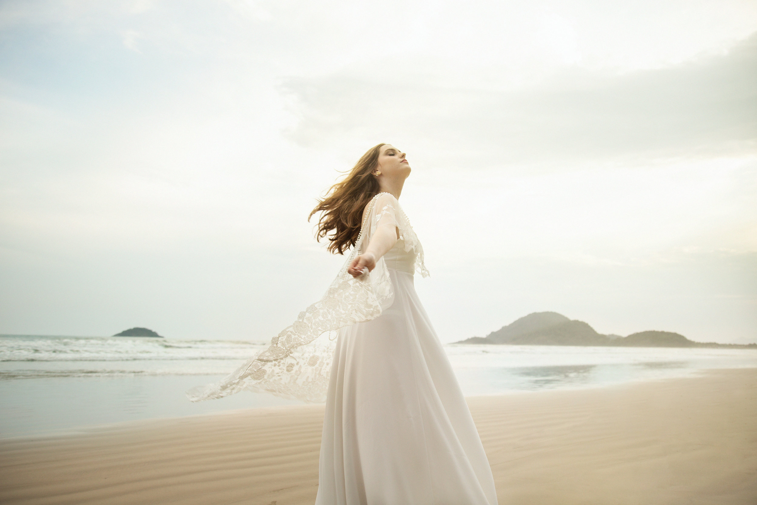 Vestido Noiva Leve Renda Casamento Praia Campo