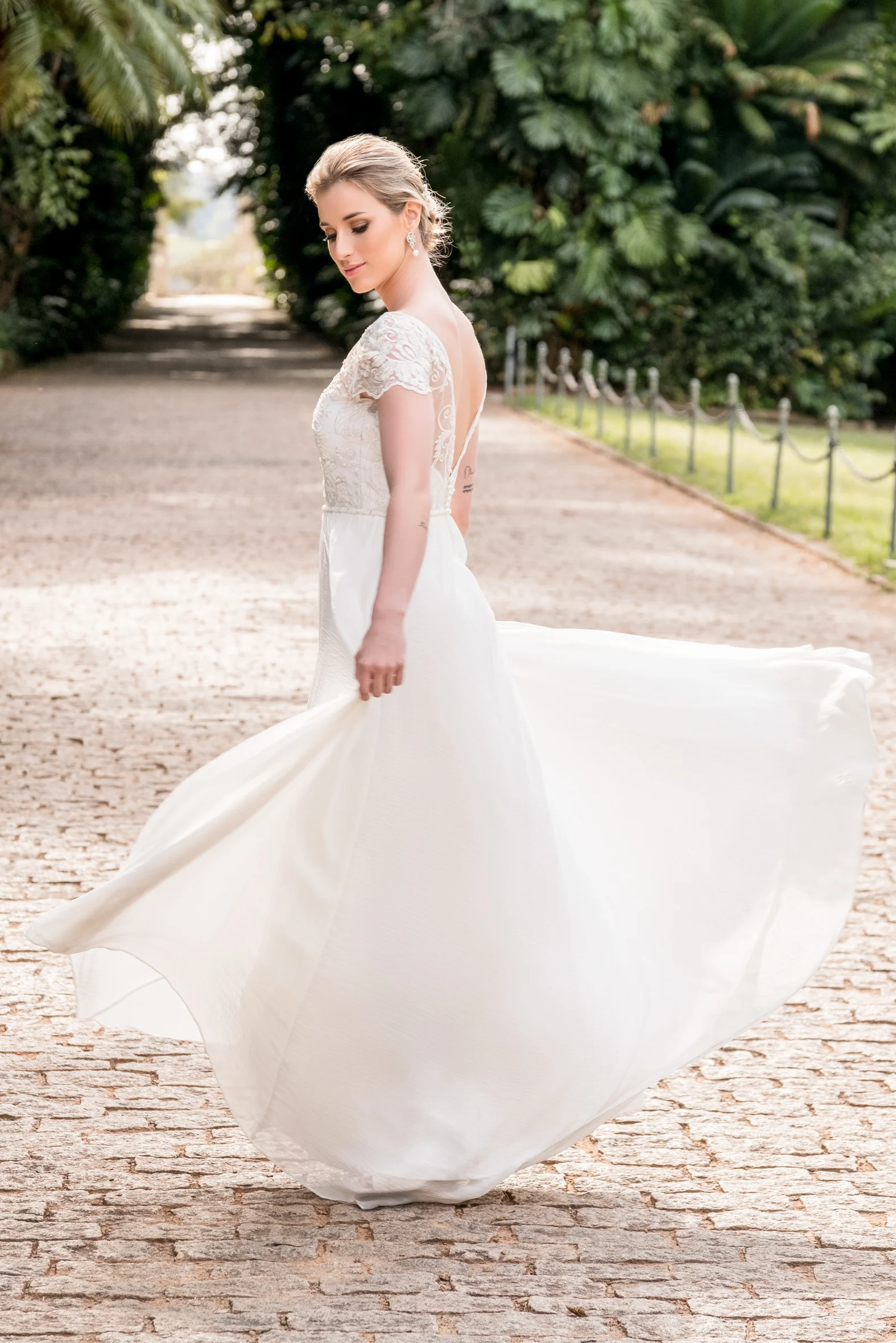 Vestido Noiva Leve Renda Casamento Praia Campo