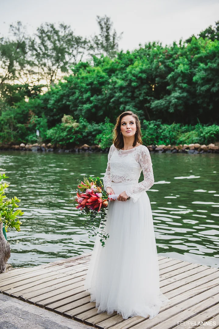 Vestido Noiva Leve Renda Casamento Praia Campo