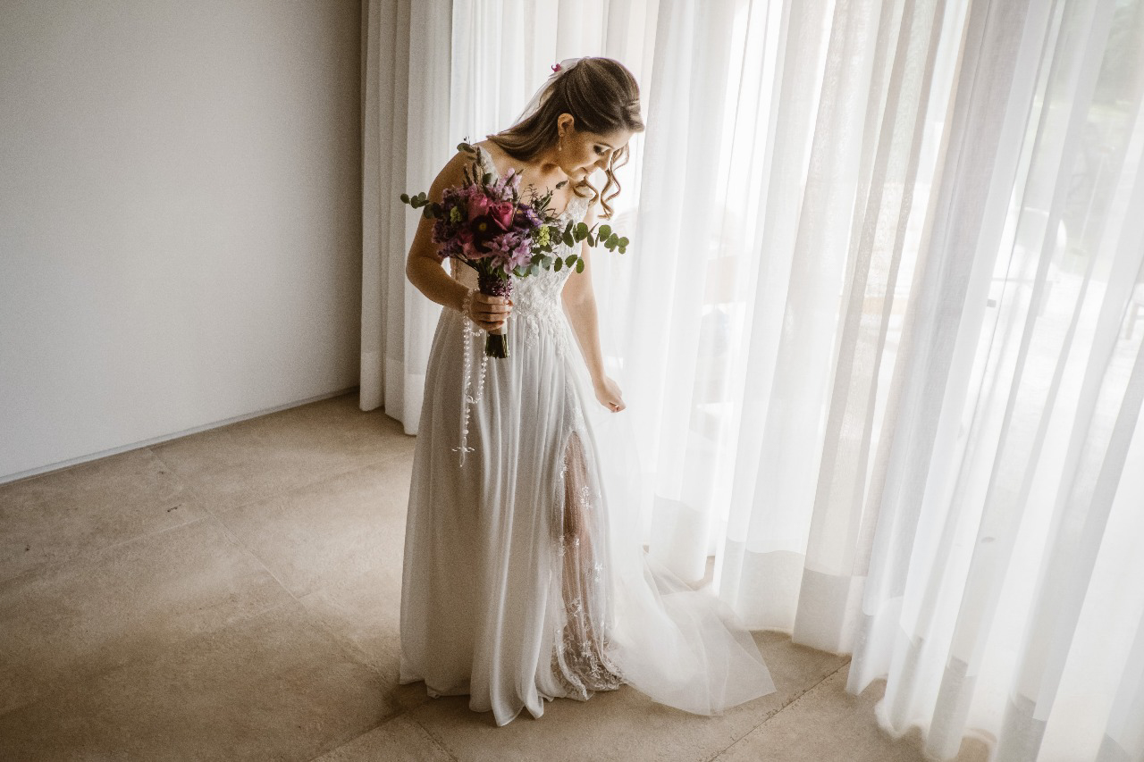 vestido de noiva leve e romantico