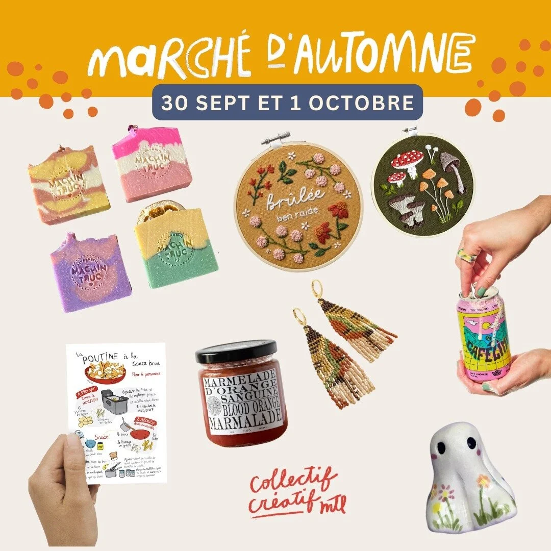 C&rsquo;est la derni&egrave;re fin de semaine du March&eacute; d&rsquo;automne! Venez d&eacute;couvrir une centaine d&rsquo;artisan.e.s au Locoshop Angus le samedi 30 septembre et le dimanche 1er octobre de 10h &agrave; 17h!

Plus de 95 artisan.e.s s