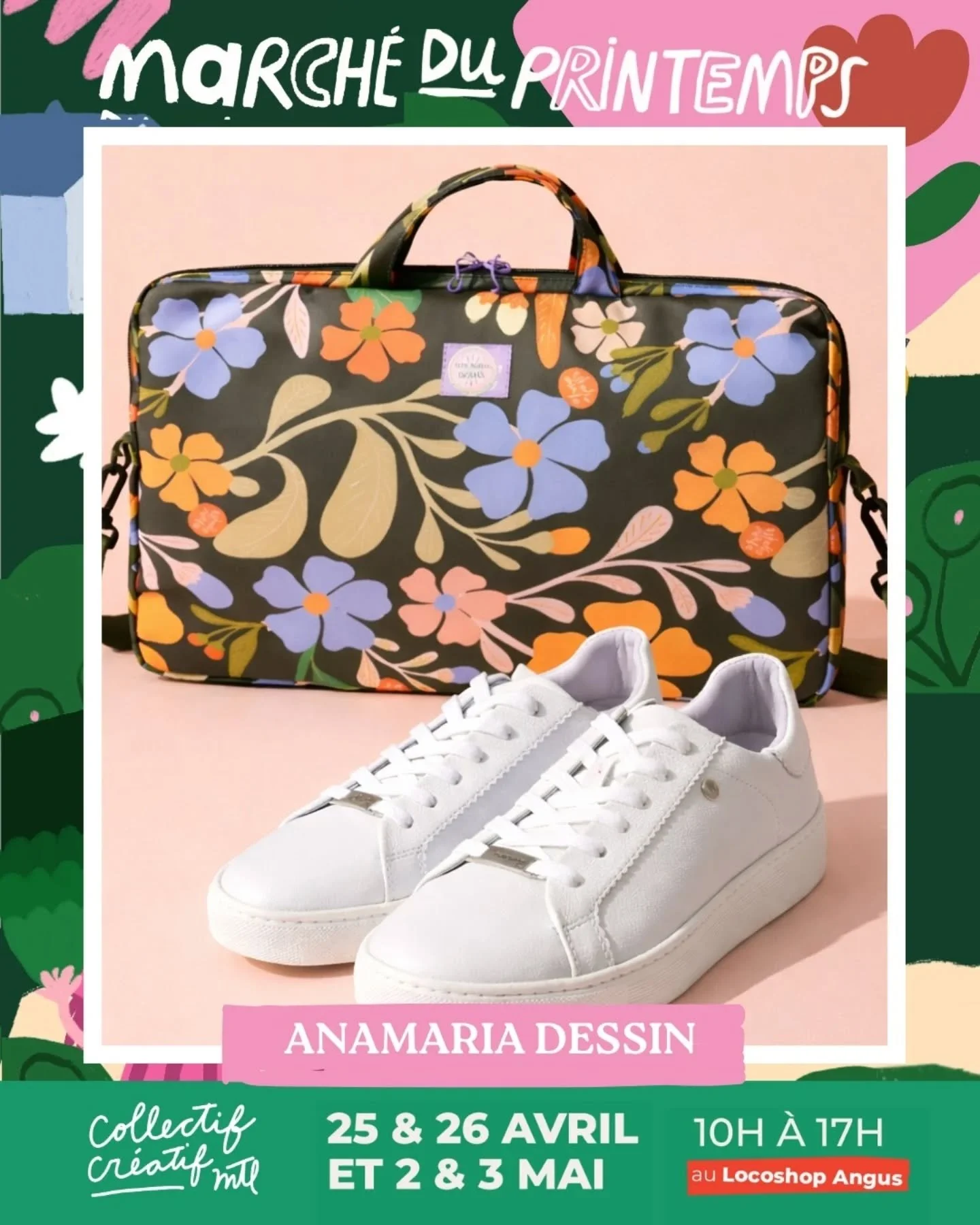 Pr&eacute;parez-vous &agrave; d&eacute;couvrir les incroyables cr&eacute;ateurs cr&eacute;ateurs qui seront avec nous au March&eacute; du Printemps au Locoshops Angus! 
Au cours des prochains jours, nous allons vous pr&eacute;senter tous nos merveill