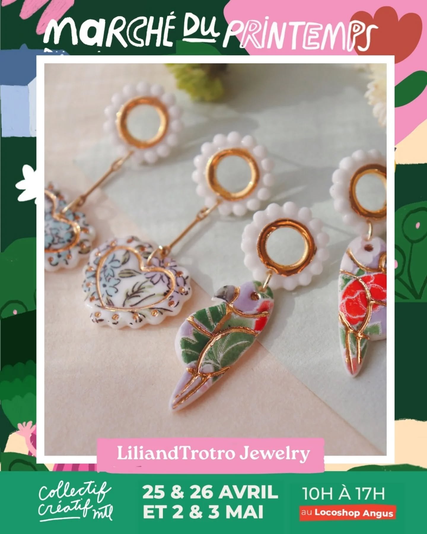 ARTISANS du 25 &amp; 26 AVRIL part IV

Pr&eacute;parez-vous &agrave; d&eacute;couvrir les incroyables cr&eacute;ateurs cr&eacute;ateurs qui seront avec nous au March&eacute; du Printemps au Locoshop Angus!
Au cours des prochains jours, nous allons vo