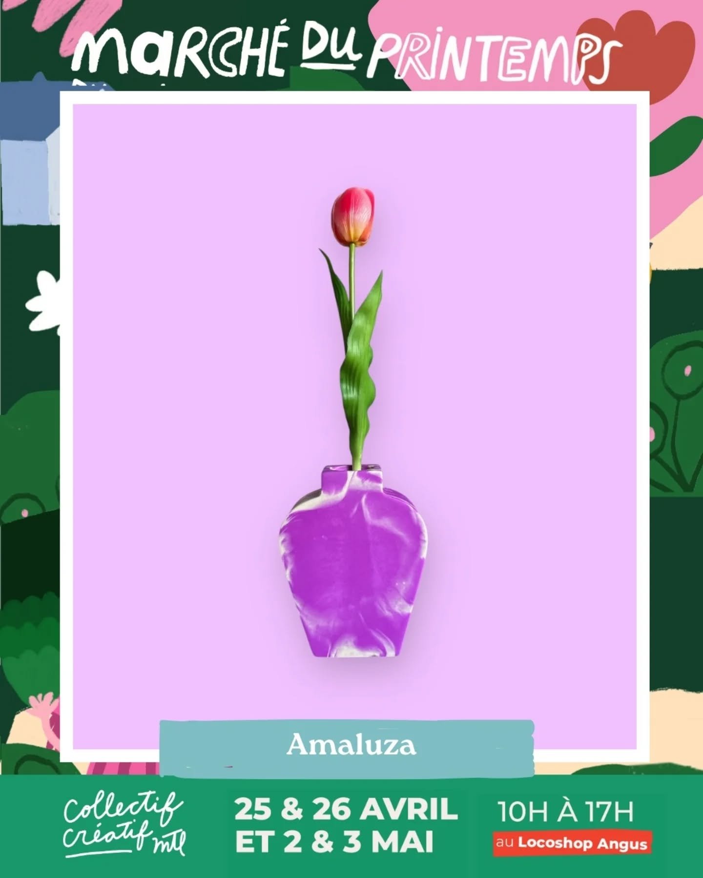 ARTISANS du 2 &amp; 3 MAI part 1

Pr&eacute;parez-vous &agrave; d&eacute;couvrir les incroyables cr&eacute;ateurs cr&eacute;ateurs qui seront avec nous au March&eacute; du Printemps au Locoshop Angus!
Au cours des prochains jours, nous allons vous pr