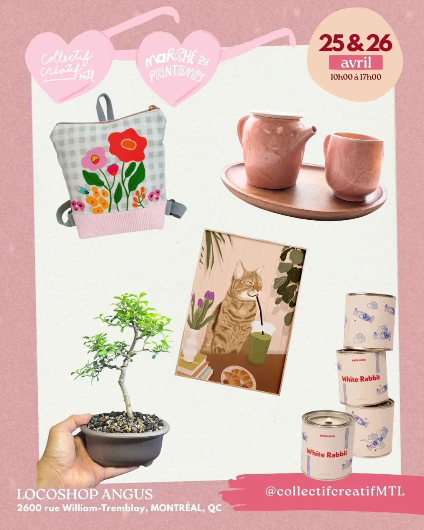 Besoin d'inspiration pour le March&eacute; du printemps au Locoshop Angus cette fin de semaine?

Voici quelques produits qui seront disponibles au Locoshop le 25 &amp; 26 avril!

March&eacute; du Printemps au Locoshop Angus 

📍 Technop&ocirc;le Angu