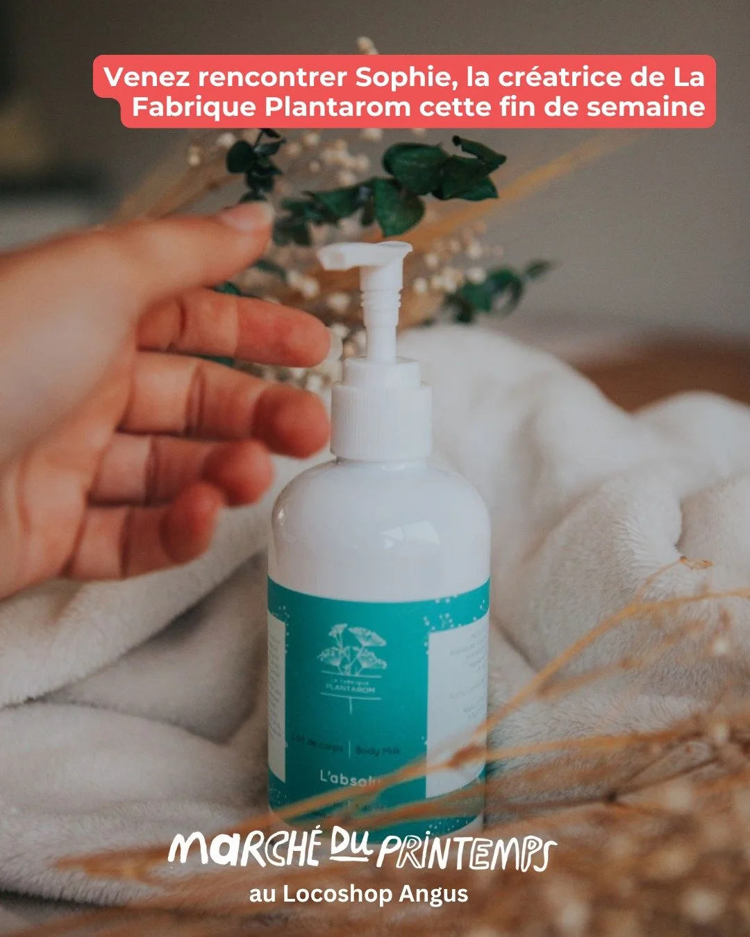 Cette fin de semaine au Locoshop &eacute;veillez vos sens avec la nature gr&acirc;ce &agrave; @lafabriqueplantarom, une entreprise montr&eacute;alaise qui propose des cosm&eacute;tiques artisanaux qu&eacute;b&eacute;cois pour un bien-&ecirc;tre authe