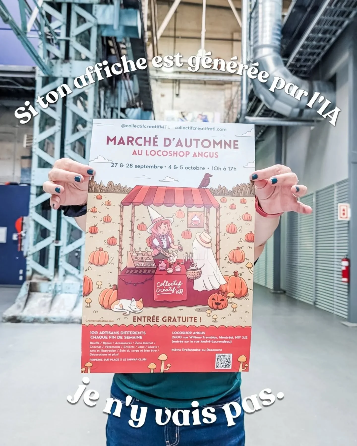 Depuis nos d&eacute;buts en 2014, chaque affiche de nos march&eacute;s Cr&eacute;atifs que vous voyez passer a &eacute;t&eacute; illustr&eacute;e et con&ccedil;ue avec amour par une personne r&eacute;elle, un.e artiste de talent que nous avons eu le 