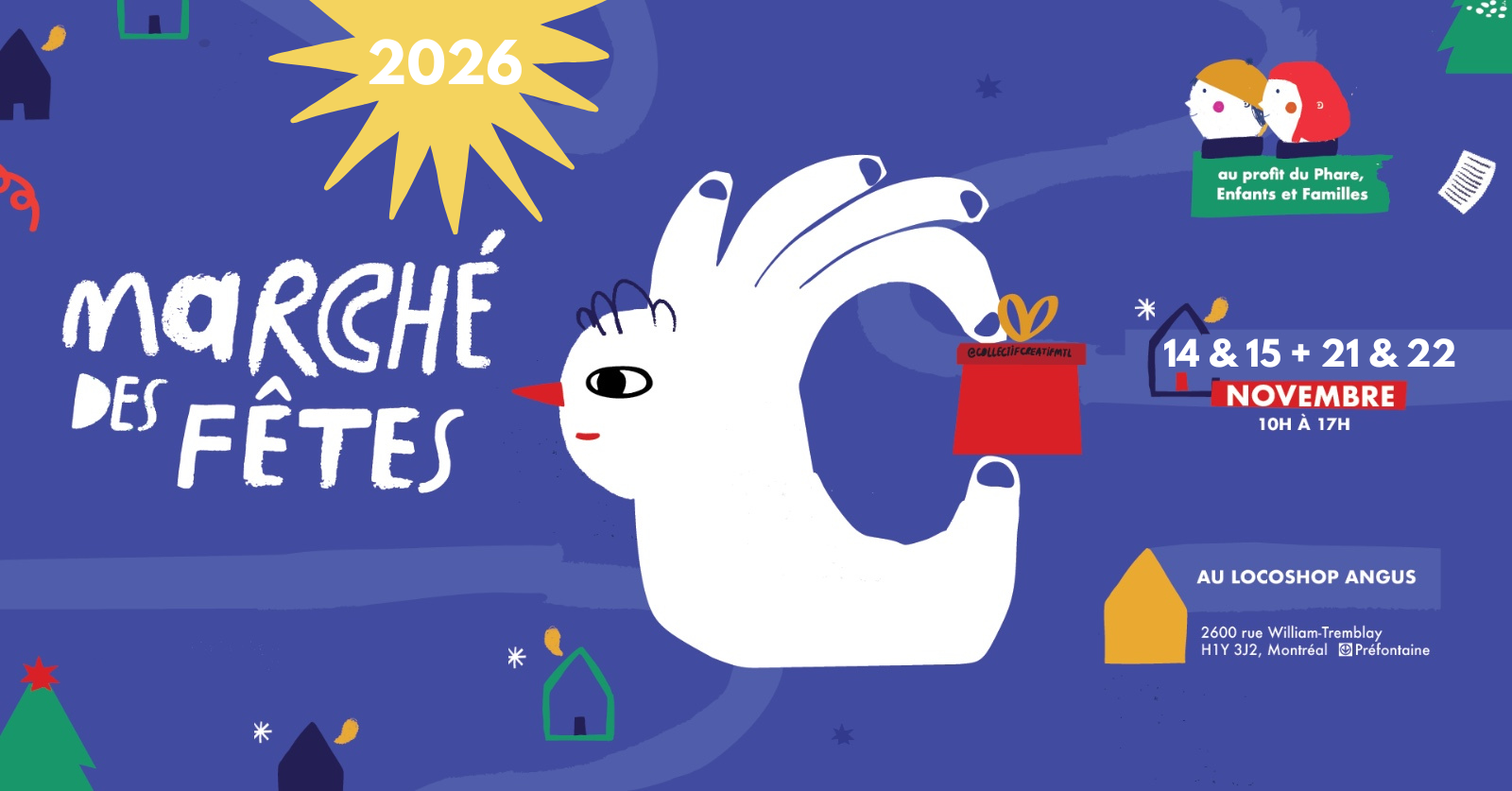 Marché des Fêtes au Locoshop Angus au profit du Phare, Enfants et familles 2026