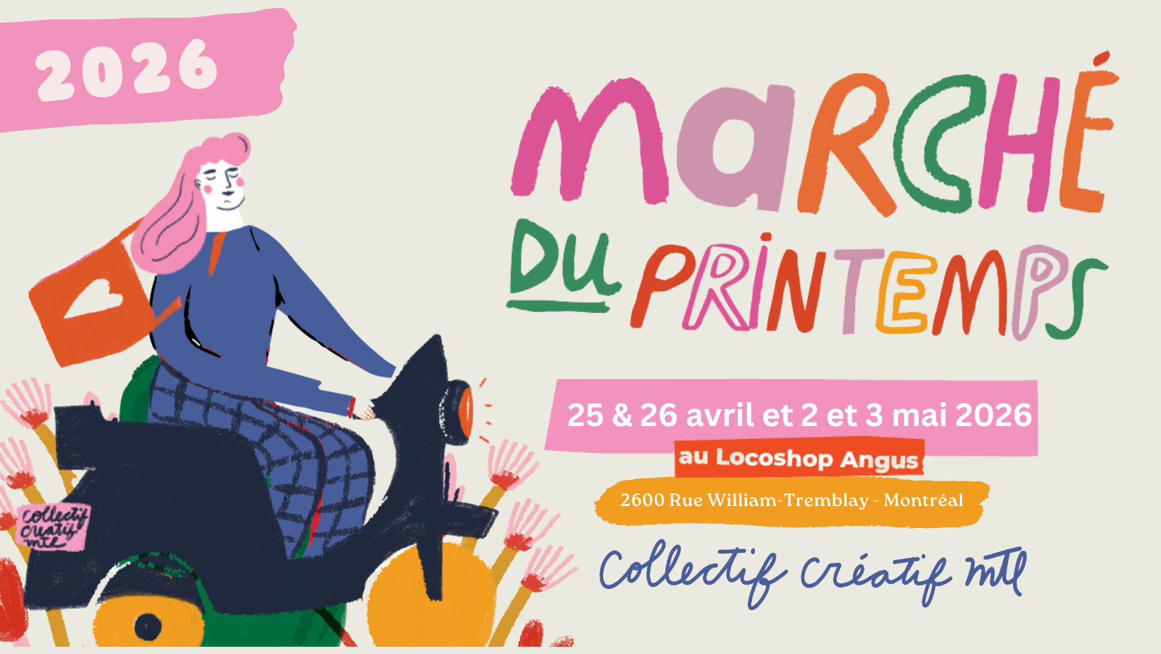 Affiche du Marché du printemps au Locoshop Angus 2026