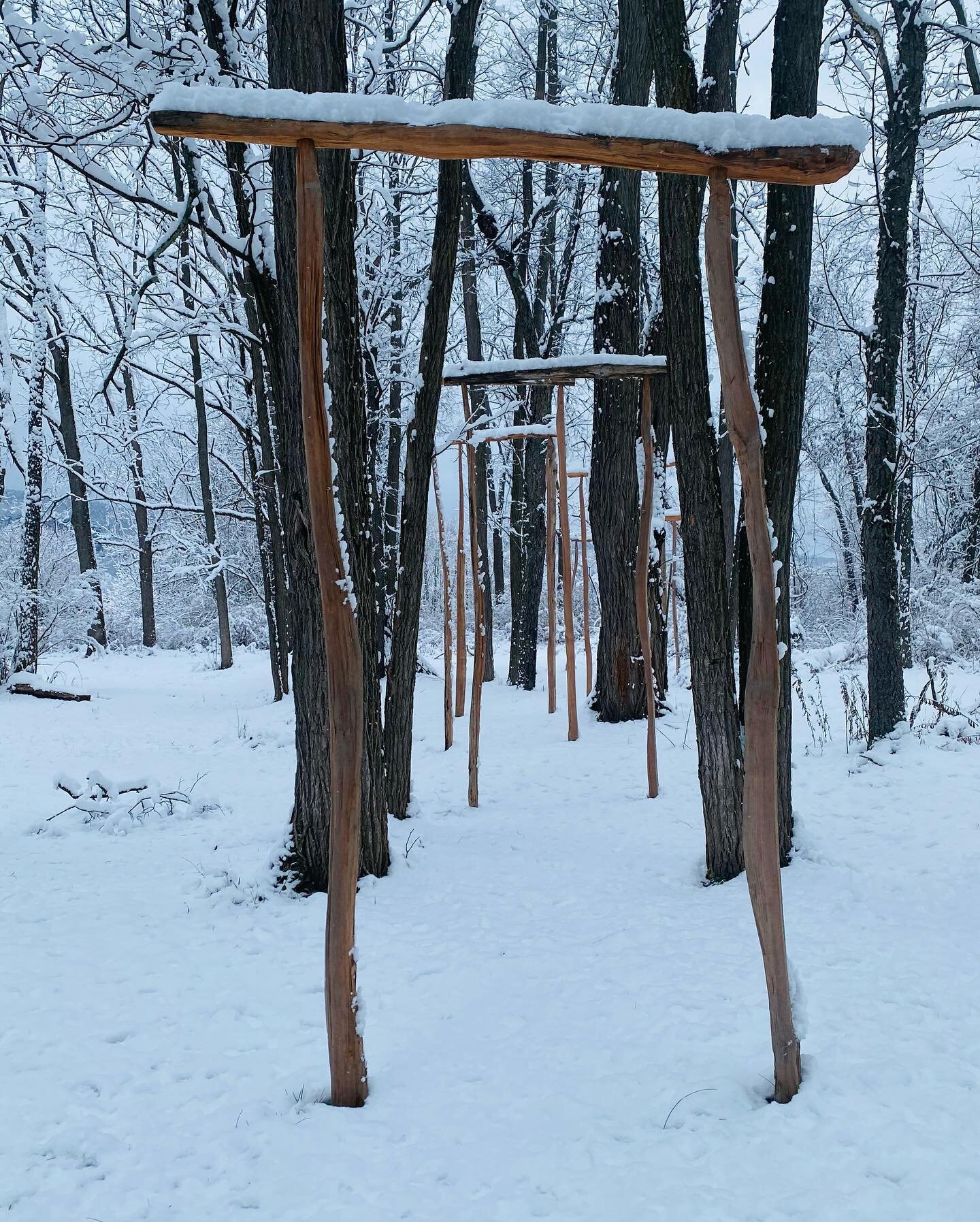 Art works well with snow ❤️

1. Michael Fortenberry&rsquo;s gates (to our soup garden) @michael_fortenberry 
2. Khadija Baker&rsquo;s Tanoor (looks snug under the roof) @bakerkhadija 
3. Emilio Rojas&rsquo; performance ephemera from &lsquo;Ash to Ash