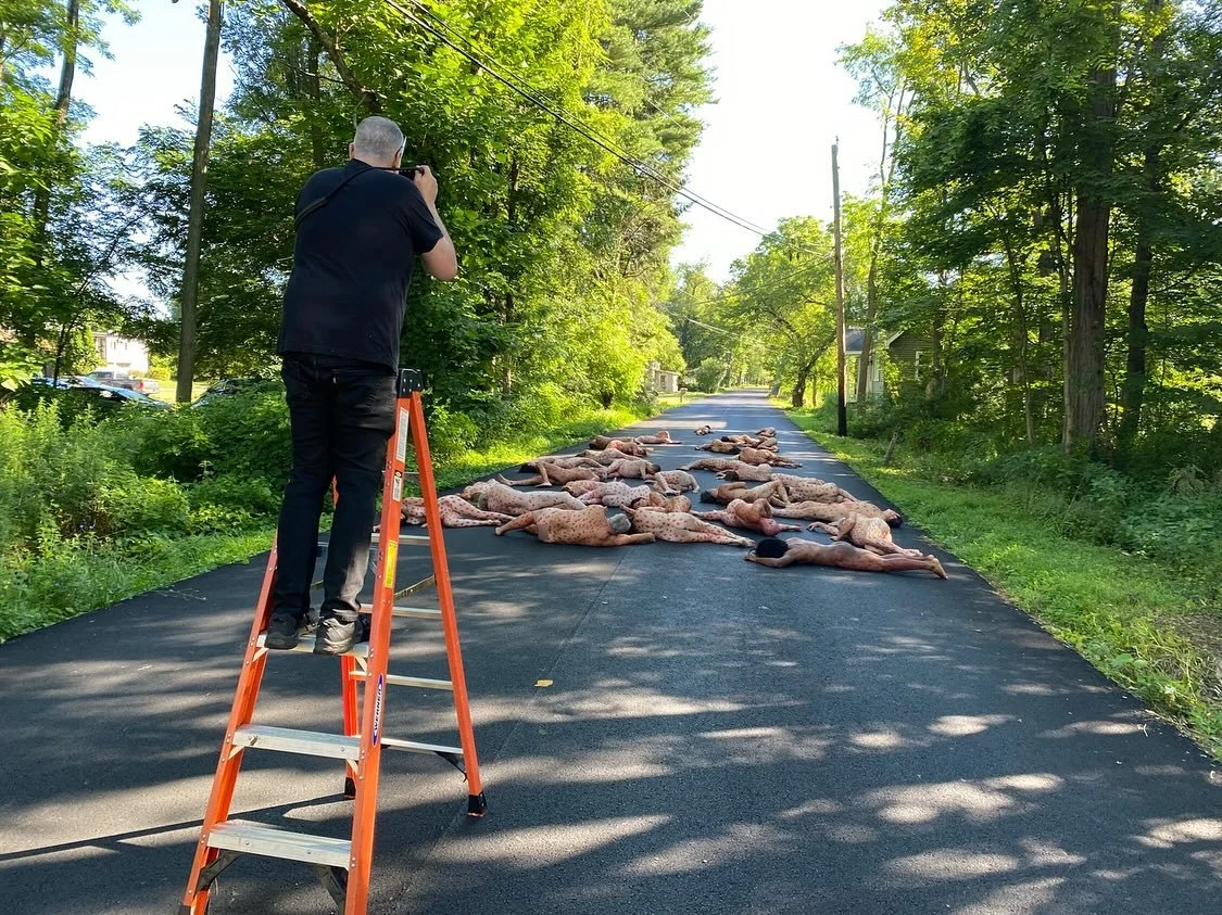 Thank you @spencertunick for bringing your photography (as social) installation and @exshaps for the text of REMEDY opening our 24h performance program A Permit, To Permit with epic morning spectacle during @upstateartweekend because the real remedy 
