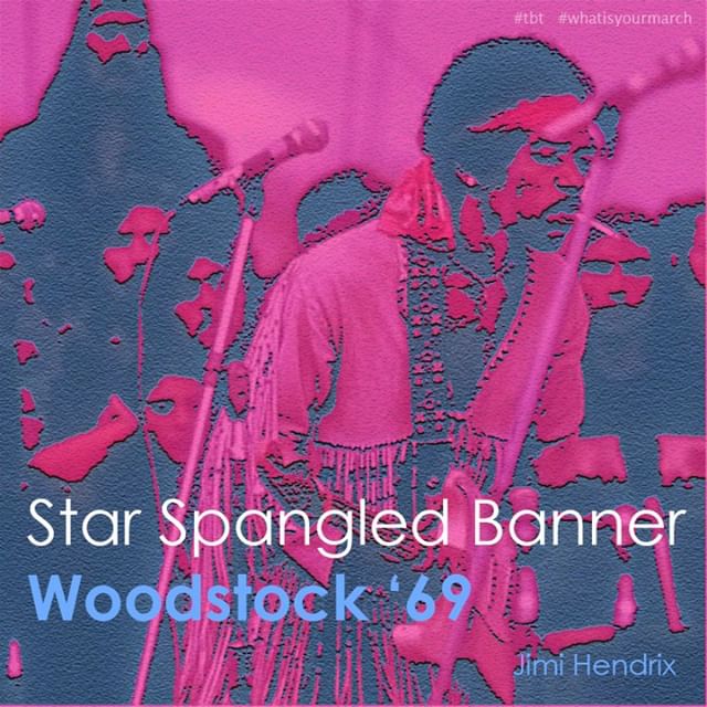 Continuing to celebrate #peace, #love &amp; #music with #Woodstock&rsquo;s 50th Anniversary! 
#JimiHendrix was among one of the many talented souls to take the stage that weekend. He performed a rendition of Star Spangled Spanner that had the crowd m