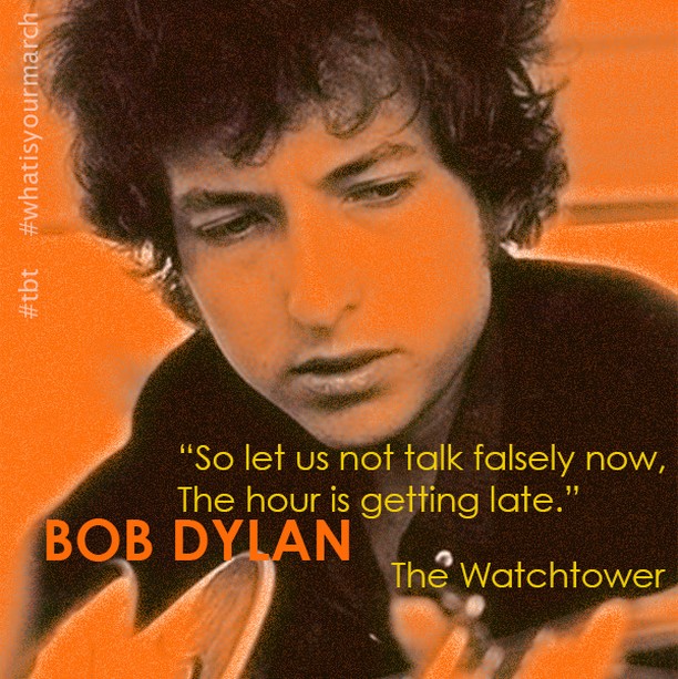 Celebrating #TBT with #BobDylan&rsquo;s &ldquo;All Along The Watchtower&rdquo; &ldquo;So let us not talk falsely now
The hour is getting late.&rdquo; &ldquo;Poetic, &ldquo;dramatic,&rdquo; and &ldquo;courageous,&rdquo; are among the words many have u