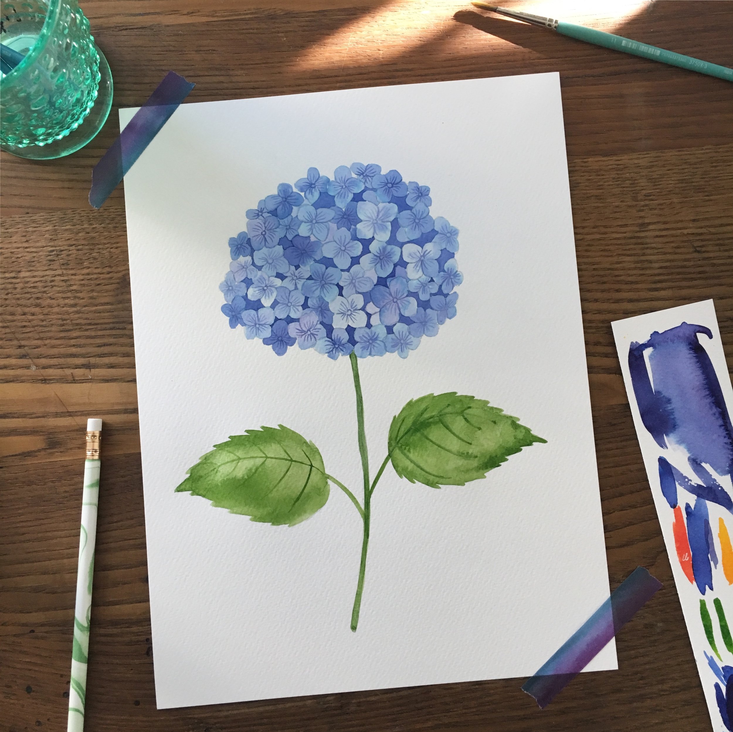 Watercolor Hydrangeas