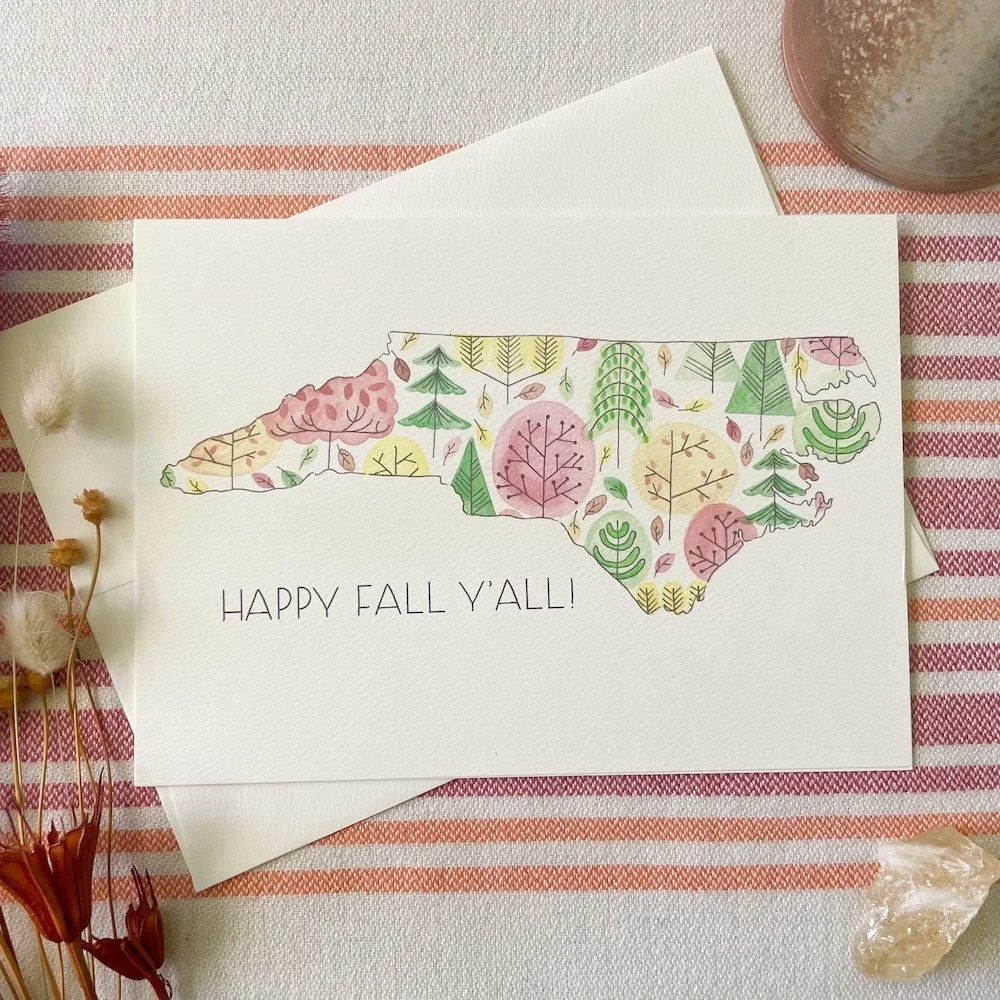 Fall Tree North Carolina Card