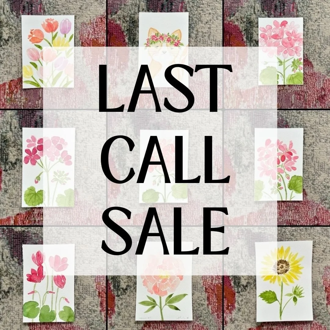 I spent the snowy weekend photographing and listing 80+ small watercolor illustrations that I&rsquo;ve kept in flat storage for the last several years. All art is $5, $10, or $15, and I&rsquo;d love to get them &ldquo;adopted&rdquo; to new homes. Do 