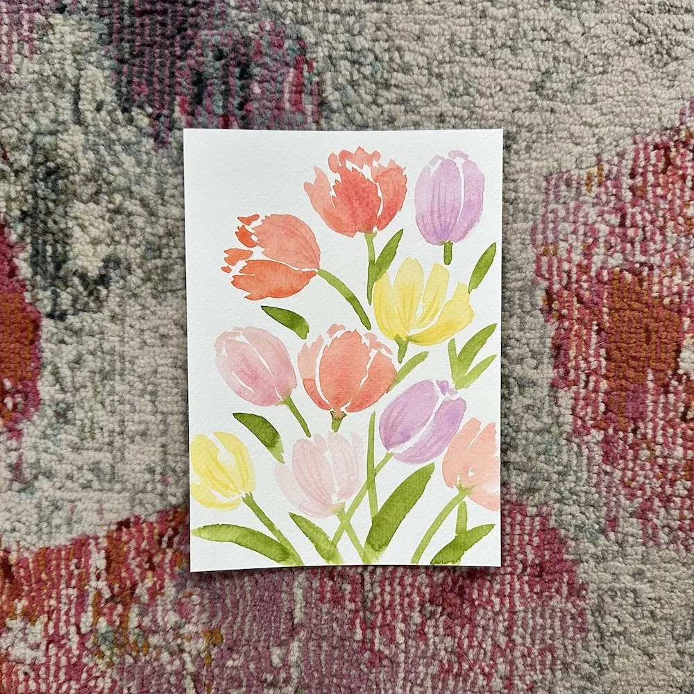 Rainbow Tulips 5x7
