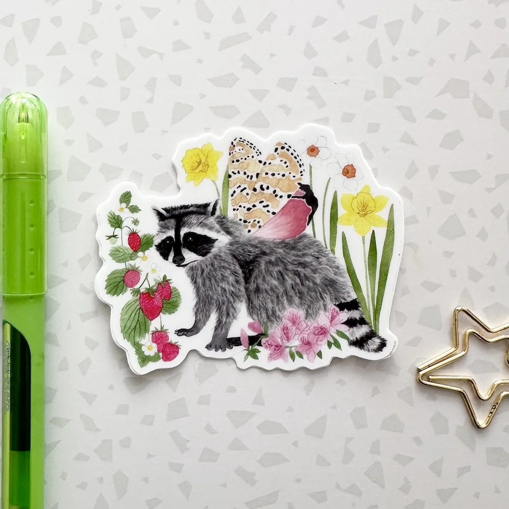 Mothic Raccoon Vinyl Sticker