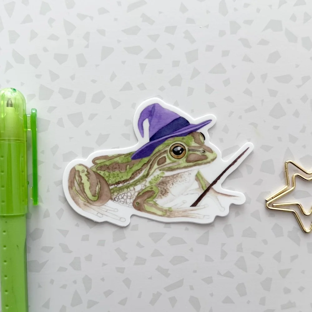 Wizard Frog Vinyl Sticker