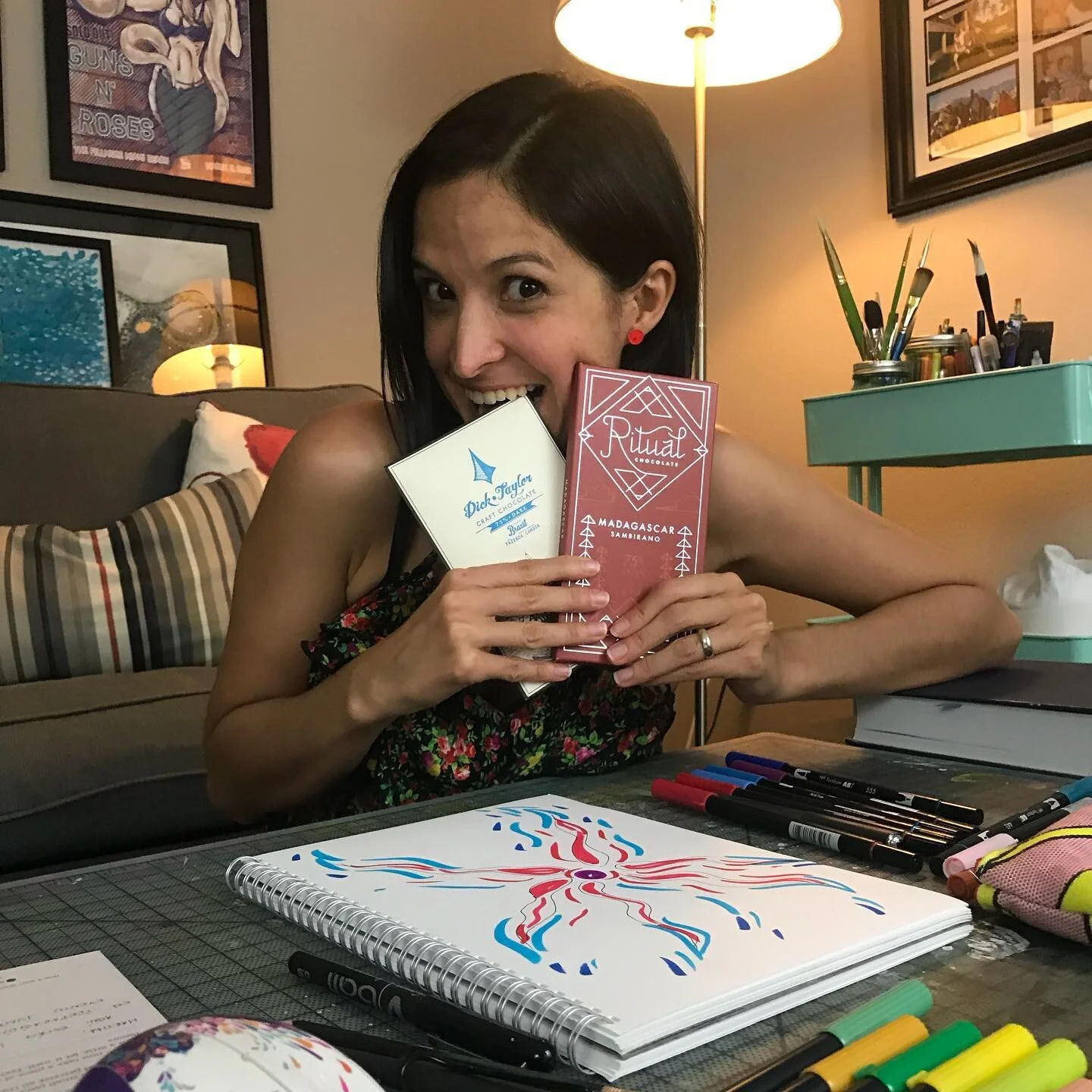 •CREATIVITY & CHOCOLATE• (Para Español visita @clubchokolate y checa el IG LIVE 🙋🏻‍♀️).
.
Last Friday I had the joy to participate as a guest on an IG LIVE session with @clubchokolate . I shared 2 exercises I use to help cu