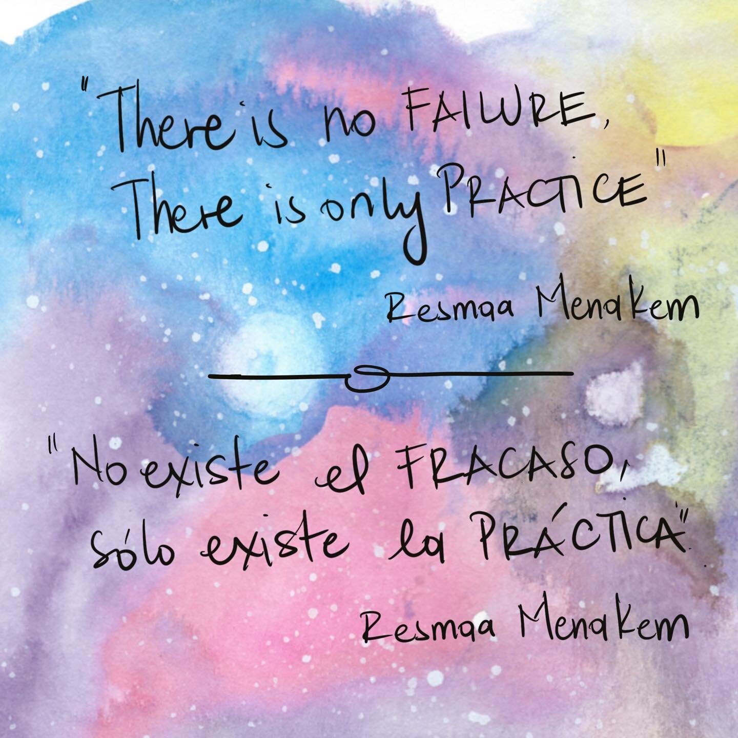 &bull;THERE IS NO FAILURE, THERE IS ONLY PRACTICE &bull;
Resmaa Menakem (Espa&ntilde;ol abajo).
.
This is one of the many insights by trauma specialist and author @resmaamenakem , shared in the podcast @onbeing . An interview that I highly recommend,