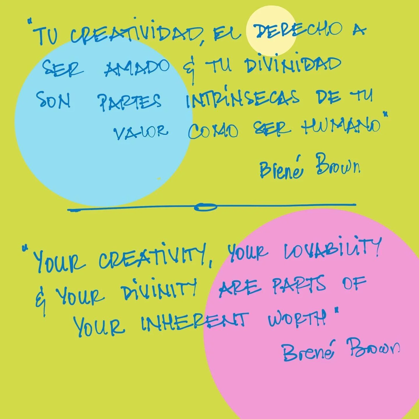 “Tu creatividad, tu derecho a ser amado y tu divinidad son partes intrínsecas de tu valor como ser humano”. Brené Brown. (English Below)
.
Si te sientes abrumado por las festividades, la pandemia, o la falta de “productividad&rdqu