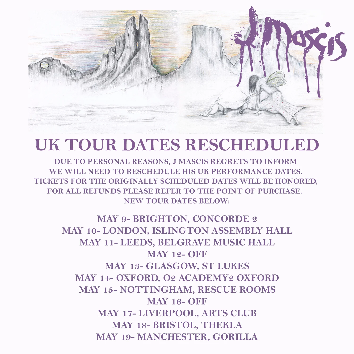 UK Tour Dates Postponed