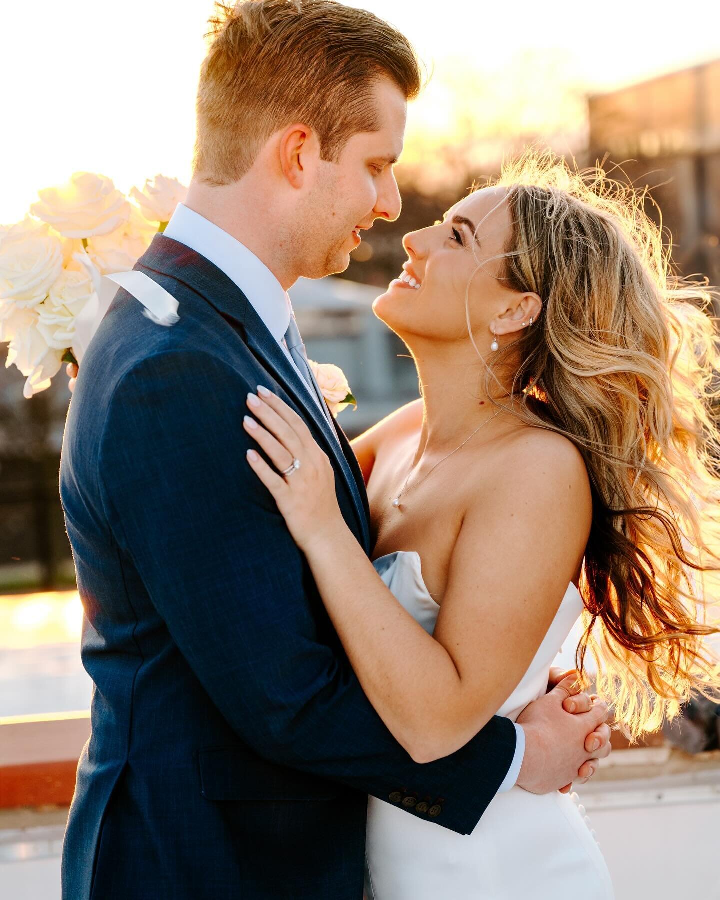 Holly + Gunnar got married on Saturday and through all the amazing moments of it (their sweet first look, windy portrait time around + on the roof of their venue, singing and dancing to &quot;Going to the Chapel&quot; with their closest people before