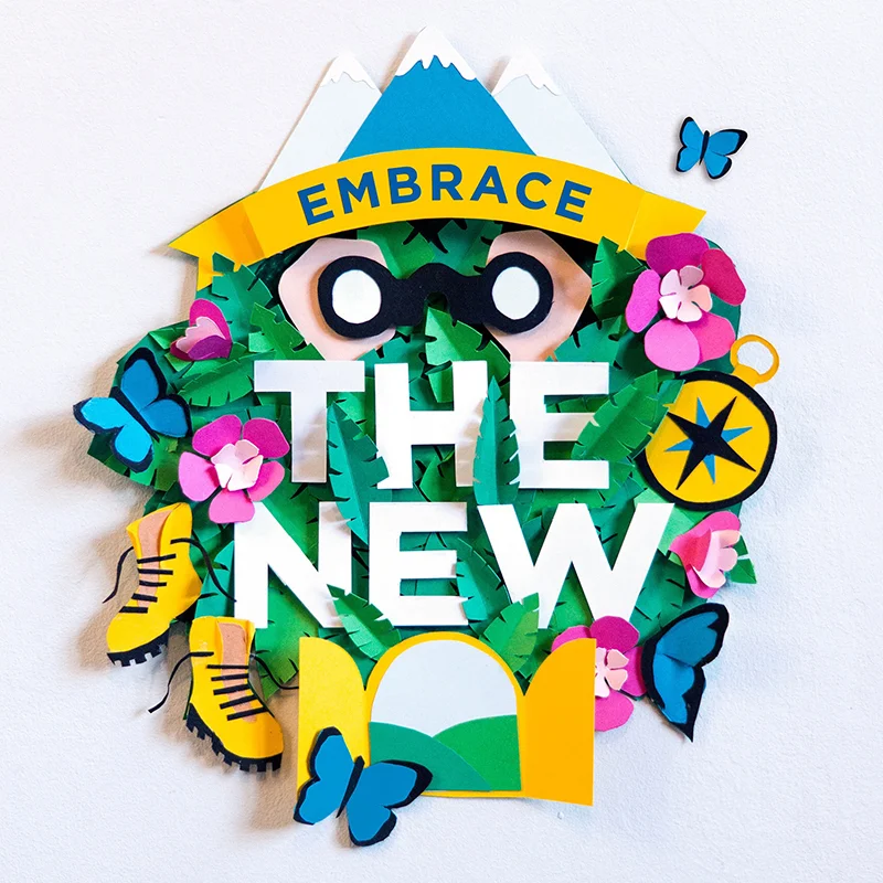Paper craft typography