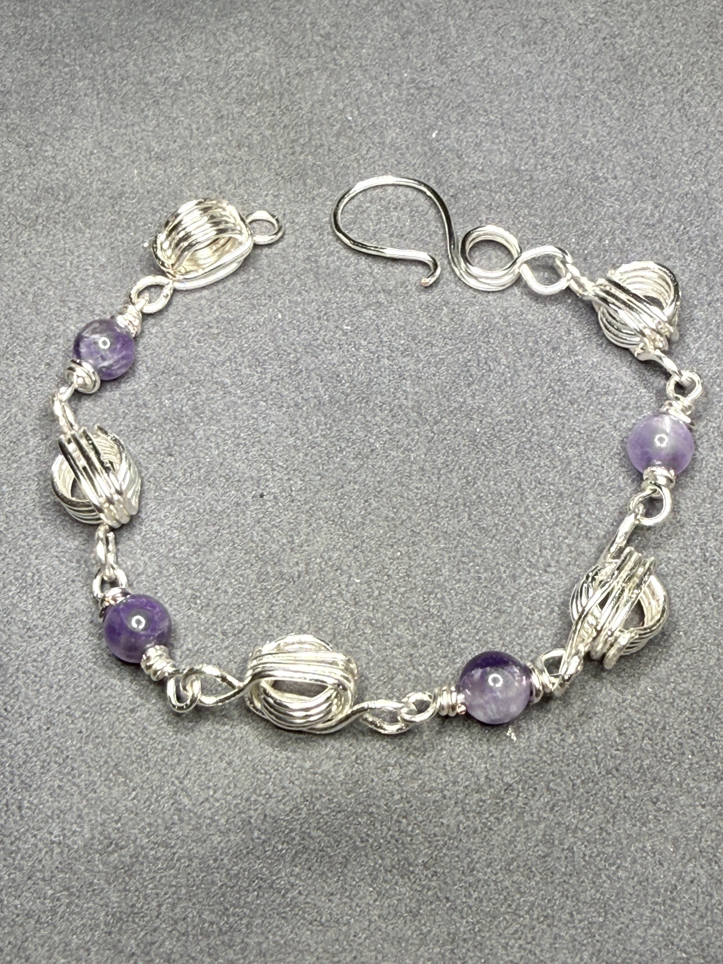 Silver with Amethyst Bracelet