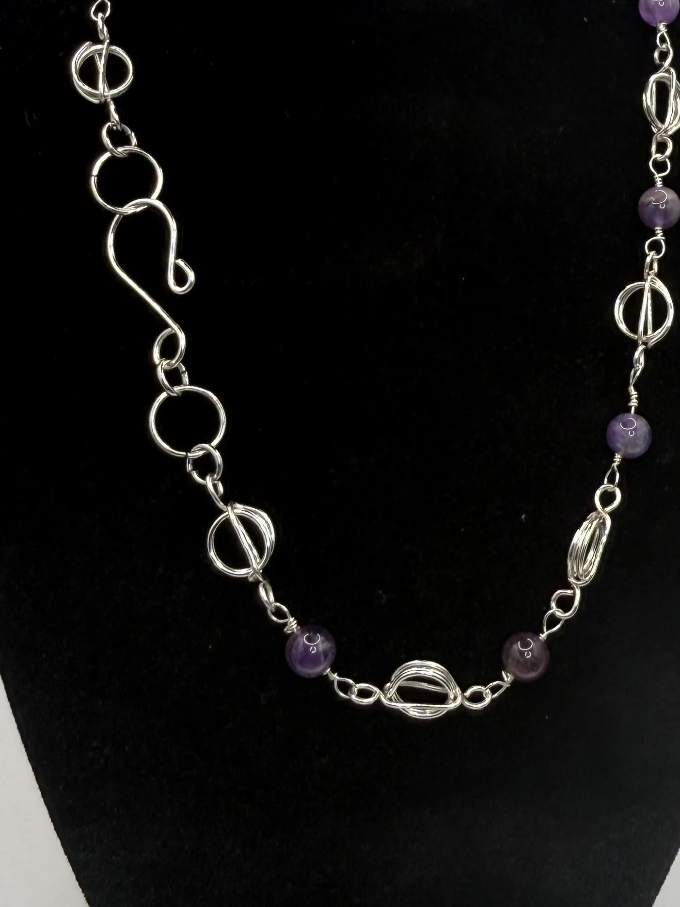 Silver with Amethyst Necklace