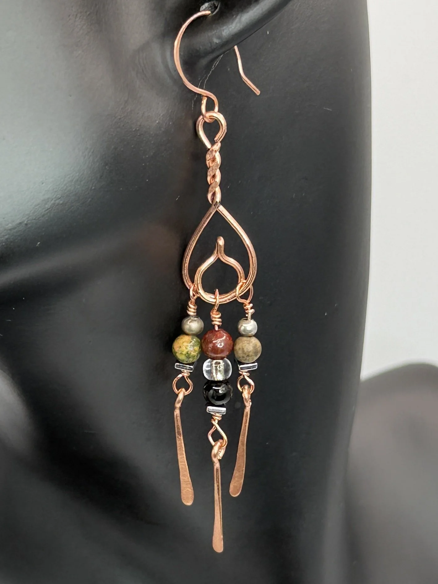 Copper with Jasper Earrings