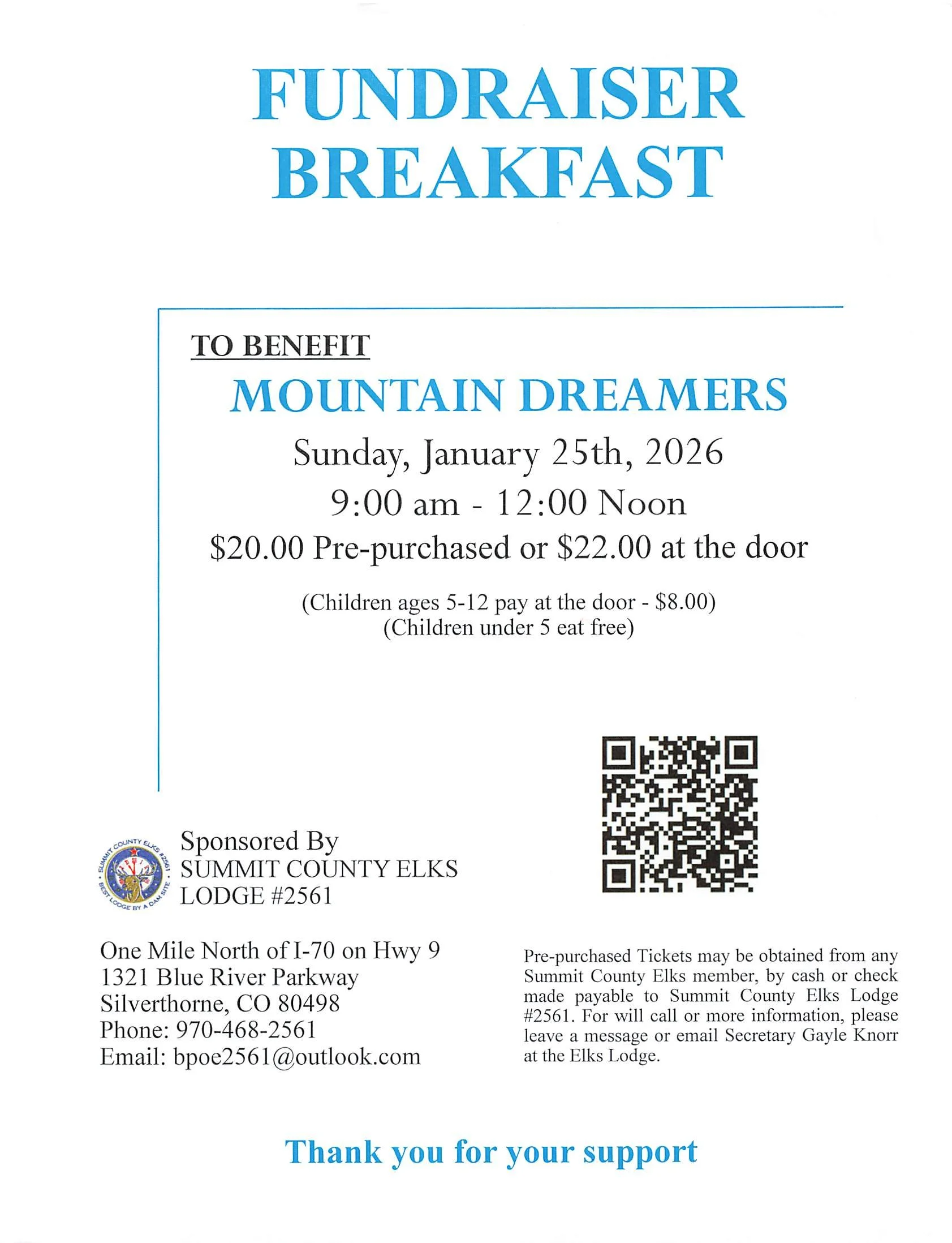 Fundraiser Breakfast