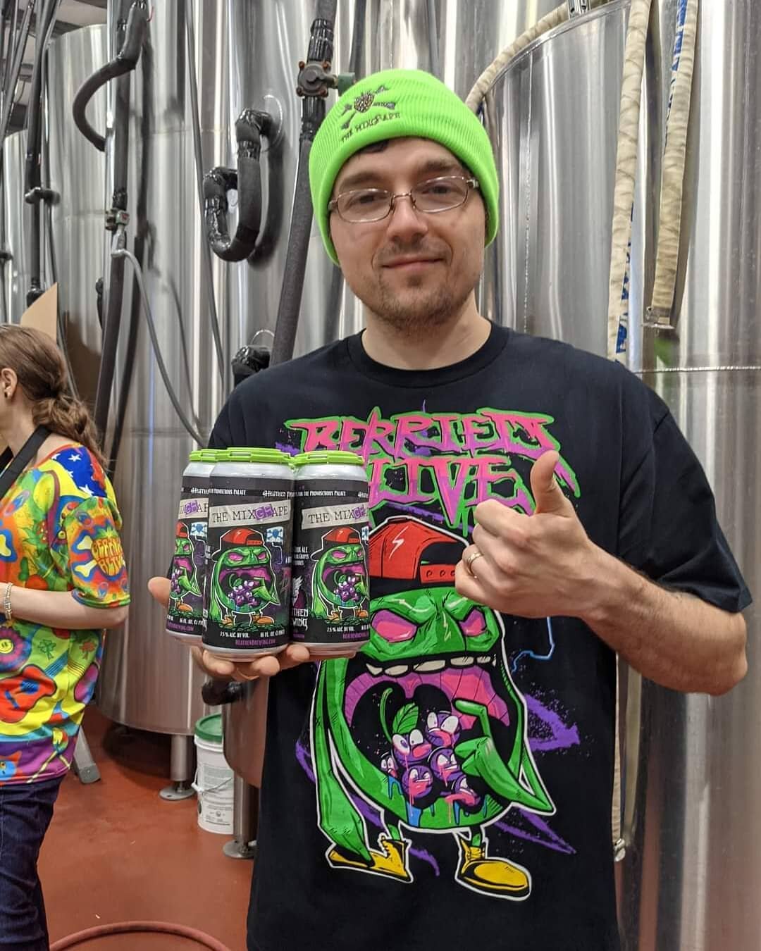 @heathenbrewing connected with internet famous Metal musicians @berriedaliveofficial to brew a fruited sour with raspberries and Pinot Noir grapes from Heathen's very own vineyards. The Mixgrape releases this Friday along with Berried Alive's brand n