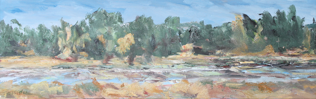 Bend in the Deschutes Oil on Canvas 12 x 36 $475.00