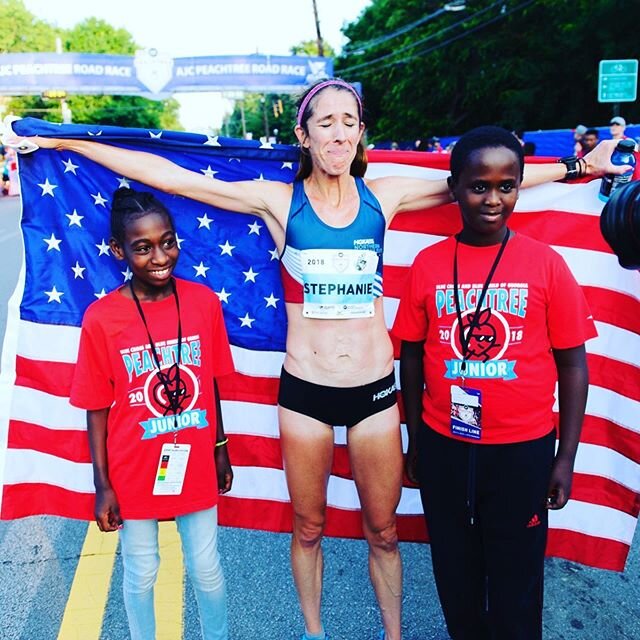 The tears in this photo are happy from winning the US 10k champs at Peachtree in 2018. But as I look at this photo the tears now are because these children probably saw me as role model as I had just won in their hometown of Atlanta, Georgia. But wha