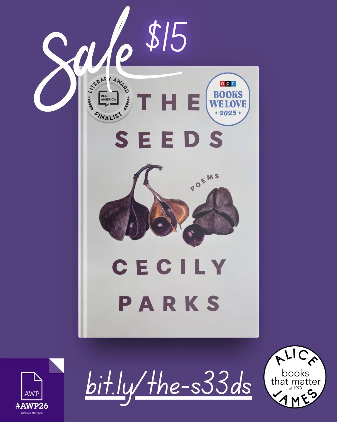 We know so many of you were excited to see THE SEEDS at #AWP26&mdash;and we were too! We were so disappointed our copies didn&rsquo;t arrive, but here&rsquo;s some good news: we&rsquo;re extending the AWP special price for another whole week on our w