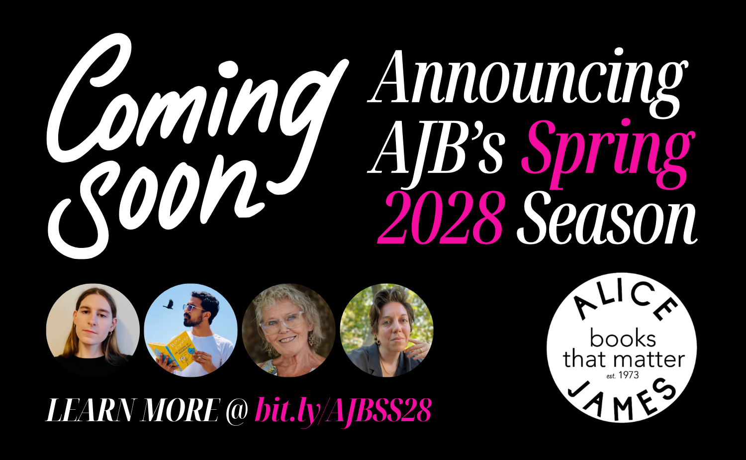 Announcing AJB's Spring/Summer 2028 Season of Books