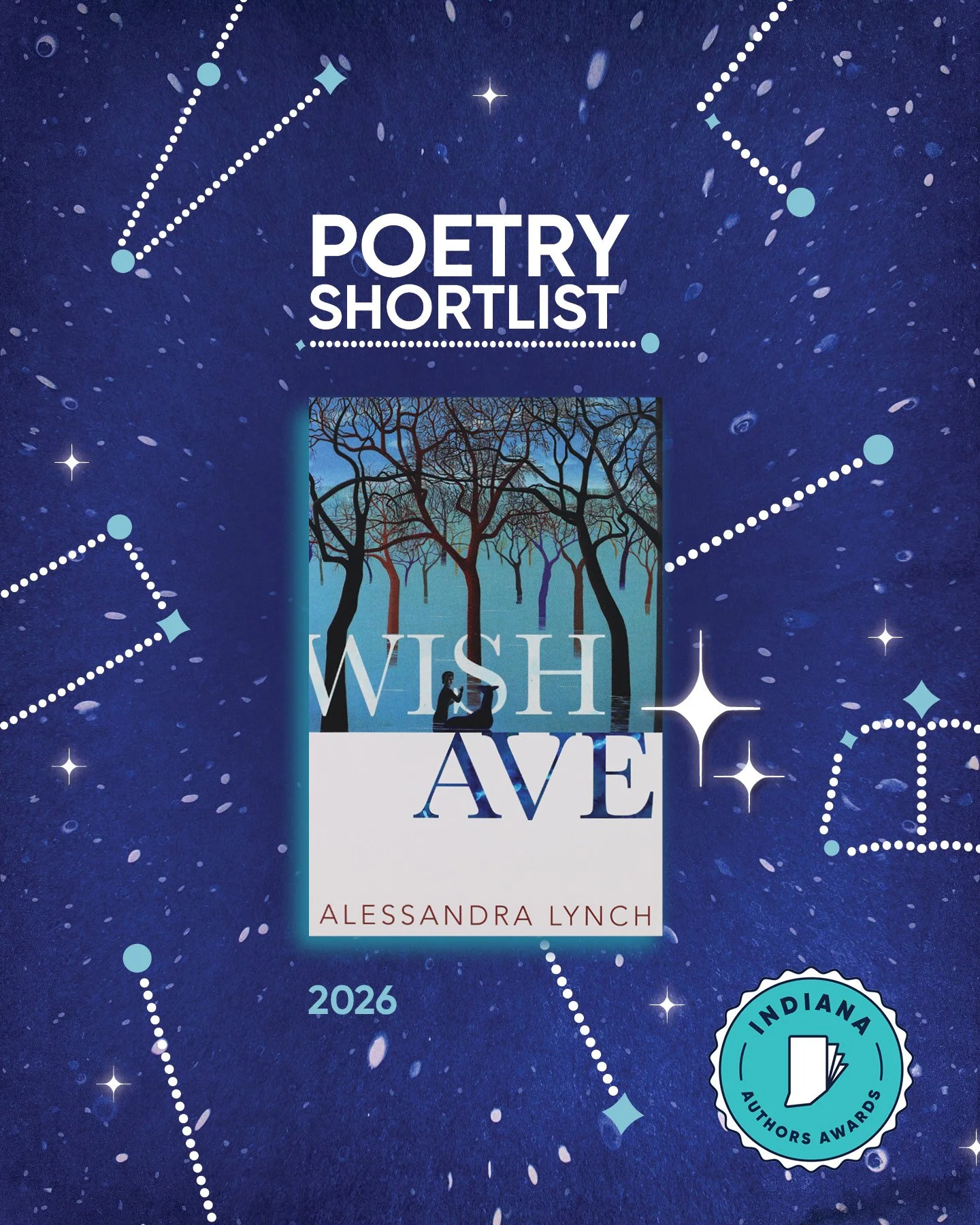 We're excited to share that WISH AVE by Alessandra Lynch has been shortlisted by the Indiana Authors Awards in the poetry category 💫 Many thanks to this year's judges for recognizing Alessandra's work. 

Visit the link in our bio for more informatio