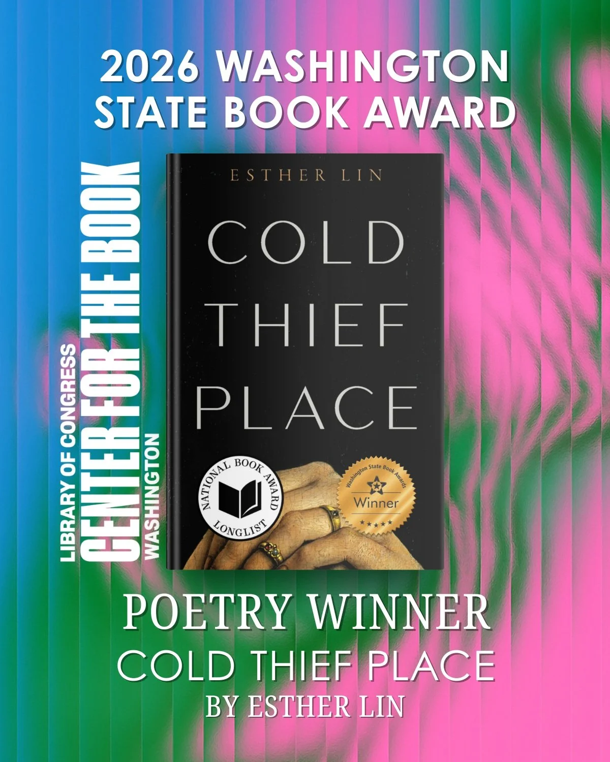 We're elated to congratulate AJB's Esther Lin on winning the 2026 Washington State Book Award for Poetry for her stunning debut, COLD THIEF PLACE! 🎉

Hats off to Esther, as well as all of the finalists for this year's award, including fellow AJB poe