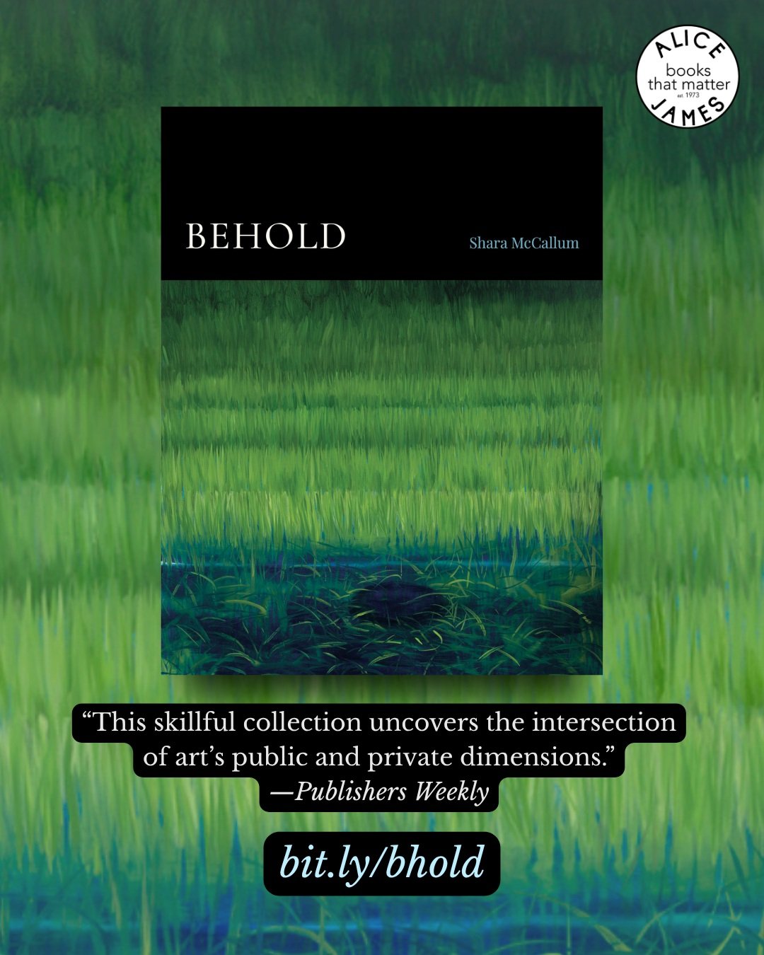 We&rsquo;re thrilled to celebrate the release of award-winning poet Shara McCallum&rsquo;s latest collection, BEHOLD! 🎉

Born of McCallum&rsquo;s longstanding love of visual art, especially painting, BEHOLD asks why we love what we love&mdash;and ho
