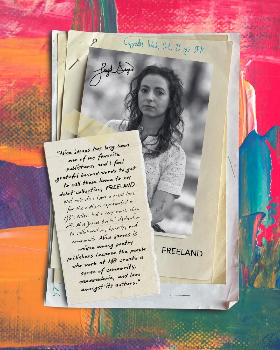 As we share our new strategic plan, we&rsquo;re highlighting a few of the authors who bring that vision to life. We&rsquo;re so grateful to Leigh Sugar, author of FREELAND, for these generous words about what it means to be an Alice.

Leigh speaks to